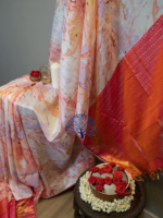 Red paint kanchipattu - Image 2