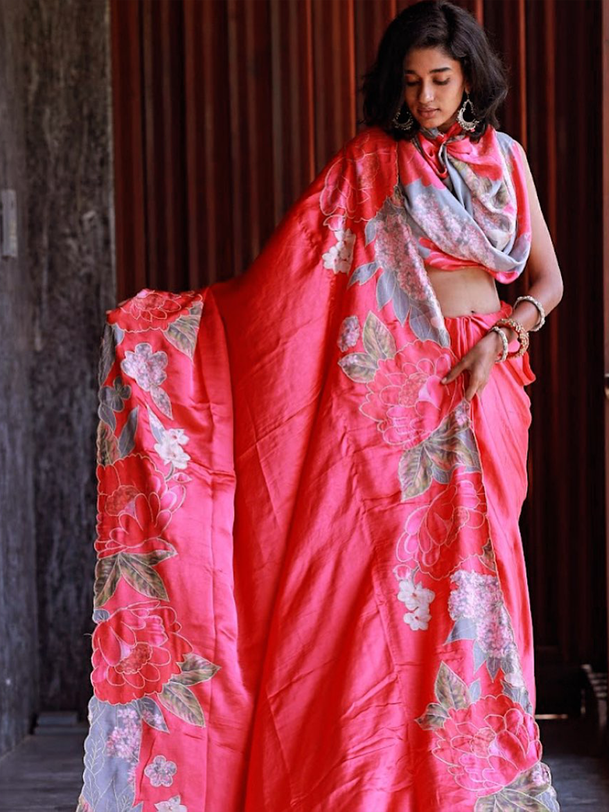 fvfvfv Flower Magic Saree - Image 1